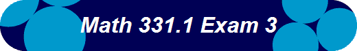 Math 331.1 Exam 3