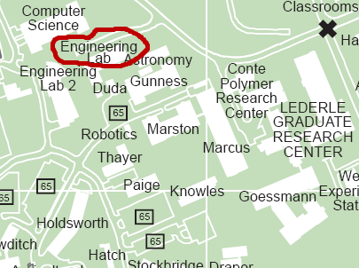 ELAB on campus map